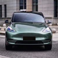 Film de modification camouflage auto-adhésif vert pour voitures et motos – Vinyle PVC TPU liquide