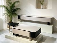 Table TV en bois de luxe moderne et contemporaine, personnalisable, avec rangement, idéale pour la maison, l'appartement, l'hôtel et le salon – Meilleure vente