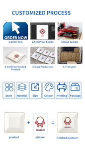Plateau de rangement moderne pour bijoux, en céramique, personnalisable par sublimation, forme carrée arrondie de 4,5 pouces, pour collier, boucles d'oreilles, mini-plat - Product Image 5