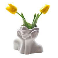Haut de gamme Style scandinave luxe résine hydroponique bouteille maison créatif Pot de fleur porte-stylo ornements pour mariage