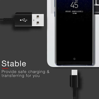 Cables USB de Carga Rápida de 3 Pies (1 m) y 3 A, Cables de Datos Tipo C