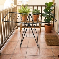 Porte-vêtements et séchoir pliables en métal, design ajustable et peu encombrant, pour la maison – Approvisionnement direct usine
