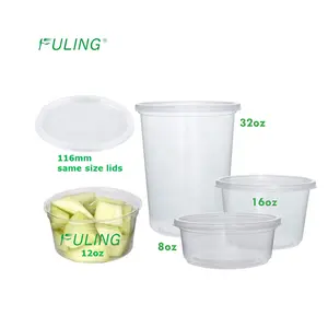 restaurant 8oz 12oz16oz 24oz 32oz small food package box plastic disposable cups with lids for food