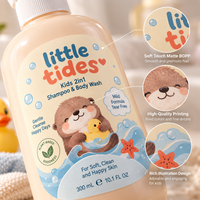 Étiquettes personnalisées pour bébés et enfants, autocollants adhésifs BOPP mats doux au toucher et imperméables pour les bouteilles de shampoing et de lotion