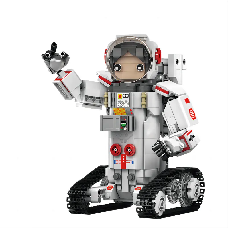 モールドキング13137テクノロジー宇宙飛行士ロボットガールトラックドライバーMOCアプリ子供用リモートコントロールロボットキットSTEM