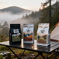 Sachet Doypack Personnalisé en Papier Kraft avec Fermeture Zip Refermable, Emballage Alimentaire pour Grains de Café, Café Moulu, Produits de Boulangerie