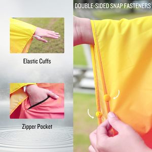 Imperméable/parapluie pour la randonnée et l'alpinisme en plein air, taille extra-large, portable, avec fermeture éclair étanche - Product Image 4