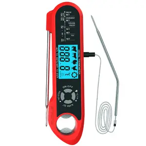 DD1074 Power Display Digital Probe Waterproof Instant Read Food Thermometer with Backlight Cooking Grill Thermometer