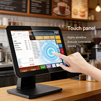 POS-терминал Windows 10 с процессором Intel I3, 15.6-дюймовым LED-экраном с емкостным сенсорным управлением, настраиваемым разрешением, 4 ГБ DDR3, 128 ГБ SSD, гарантия 1 год, модель P556II-1