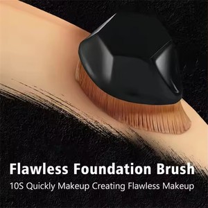 Flat Top Kabuki Brush Synthetic Hair Silicone <b>Foundation</b> Brush for Liquid Cream - Product Image 6