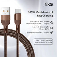 Câble USB-C vers USB-C 2.0 à charge rapide PD 60W, ligne tressée en nylon durable pour smartphones et ordinateurs portables