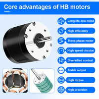 RB Nema23 Motor Stepper dengan Driver Motor Stepper hibrida untuk Motor Stepper dengan Kit gigi Dc untuk Printer 3D HB