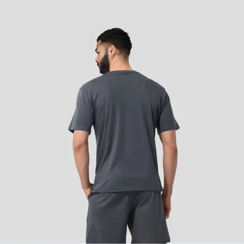 Individuelles Sommer Sportbekleidung leicht Bambus Training zweiteilig Kurzarm-T-Shirt und Kurzset für Herren