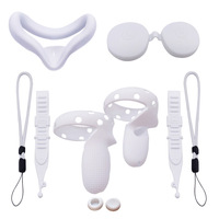 VR accessoires fabricant Silicone peau visage couverture contrôleur poignée dragonne lentille couverture pour OCULUS QUEST 2 Kit de protection de la peau