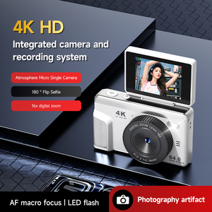 Appareil photo numérique 64MP avec zoom 16X, 4K HD, OTG, AF, étanche/antichoc, écran LCD 2,4 pouces rotatif à 180°, flash LED, capture de sourire, batterie rechargeable - Product Image 5