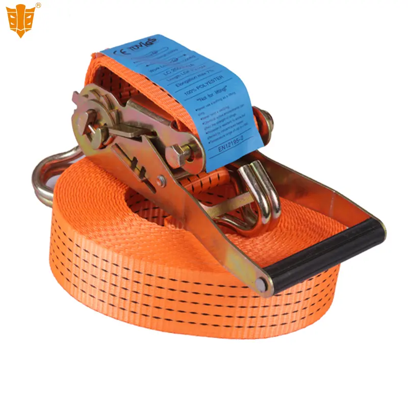 Fábrica Atacado 2ton Alta Qualidade Trailer Strap Poliéster Cinto Ratchet Amarrar Carga Cintas de Amarração