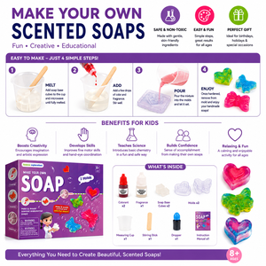 Kit per la creazione di sapone fai-da-te per bambini, kit scientifico STEM con stampi per attività educative - Product Image 3