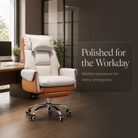 Chaise de bureau AOR en cuir simple, pour la maison, la chambre, le bureau, le café internet, design ergonomique, base pivotante, inclinaison réglable, vente en gros d'usine