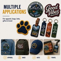 Patch brodé personnalisé en tissu toile écologique de haute qualité, thermocollant pour vestes, chapeaux, sacs et vêtements