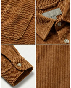 Camisas de Hombre de Manga Larga de Pana 100% Algodón de Calidad Superior, Personalizadas OEM con Botones - Product Image 3