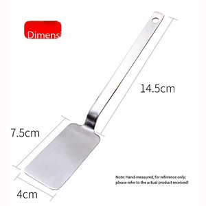 Spatule Mini en Acier Inoxydable SFB111 811 avec Long Manche, Outil de Raclage Plat pour la Pâtisserie, la Cuisine et la Préparation de Desserts - Product Image 1