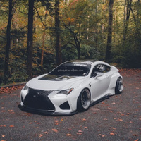 Kit carrosserie large style fusée pour Lexus RCF/RC-f, en fibre de carbone, avec diffuseur avant et arrière, diffuseur latéral et spoiler de coffre