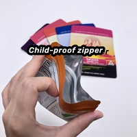Sachets Mylar vides de 500 mg pour bonbons comestibles, biscuits, gommes, sucre, avec fermeture éclair à l'épreuve des enfants, pour l'emballage de snacks en magasin