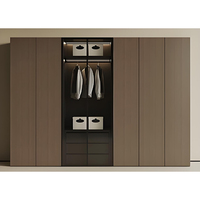 Armoire de chambre à coucher sur mesure à 4 portes, meubles de rangement mural, armoire en bois moderne de luxe