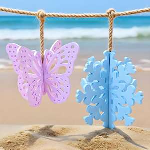 Moldes de Silicona al por Mayor con Forma de Mariposa Hueca y Copo de Nieve para Manualidades con Yeso/Resina, Aromaterapia, Adornos Navideños para Coche/Hogar - Product Image 3