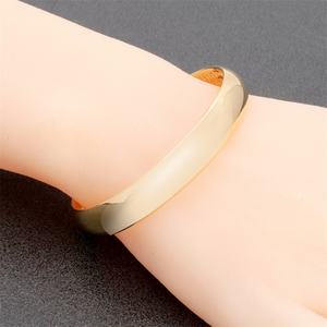 JXX Women's <b>Fashion</b> <b>Bracelet</b> Plain <b>Cuff</b> Arabic Charm Gold Plated Brass Bangle Supply Jewelry - Product Image 6