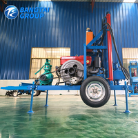 Machine de forage mobile hydraulique diesel pour puits d'eau, équipement pour l'approvisionnement en eau rural et les projets agricoles