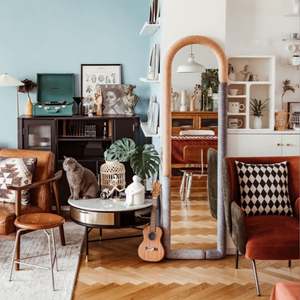 2025 personalizado grande de longitud completa soporte espejo de cristal enmarcado diseño de granja tradicional decoración de tocador para sala de estar tendencia - Product Image 2