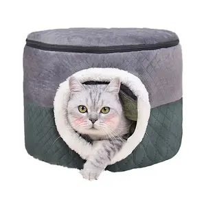 Groothandel Huisdierenbedkussen Acryl Helder Rond Kattenbed Kattenbed Voor Katten Binnenshuis