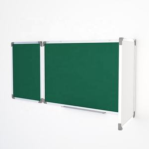 Pizarra Plegable de 3 Paneles, Superficie Verde Clásica con Bandeja de Almacenamiento, Ideal para Enseñanza y Exhibición de Menús - Product Image 4
