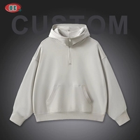 Hoodies en gros de haute qualité, à fermeture éclair quart, vierges, effet délavé, coupe oversize, premium, vintage, unisexe, avec logo personnalisé