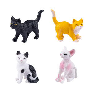 ミニチュアPvc置物プラスチック動物リアルな猫フィギュアDIYケーキトッパー子猫おもちゃプラスチック工芸品装飾品 - Product Image 4