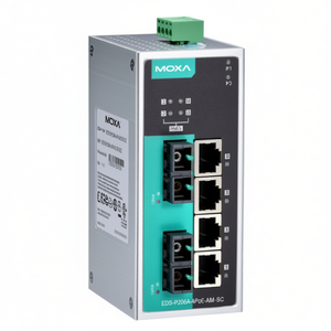 สวิตช์โมกซ่า EDS-P206A-4PoE-MM-SC แบบติดตั้งบนราง DIN รองรับ PoE แบบ Unmanaged 4 พอร์ตอีเธอร์เน็ต สำหรับเครือข่ายอุตสาหกรรม - Product Image 2