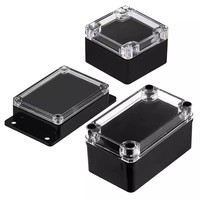 115 x90x55e IP65 ABS in plastica nera di colore industriale elettrico per esterni custodie impermeabili scatola di giunzione con orecchio