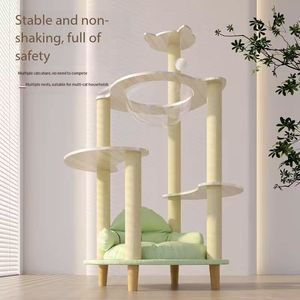 Árbol para gatos, un divertido y multifuncional árbol para gatos para el hogar, con una cama para mascotas con forma de cápsula espacial y accesorios para mascotas. - Product Image 1
