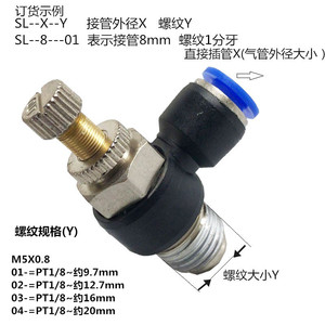วาล์วควบคุมความเร็วแบบลม YIQI ขนาด 1/4 นิ้ว สำหรับระบบระบายอากาศ - Product Image 5