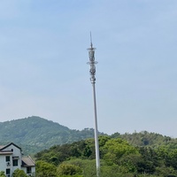 Torre de Protección Contra Rayos Monopolar Galvanizada en Caliente, Resistente a la Intemperie, para Telecomunicaciones, Ferrocarriles y Señales