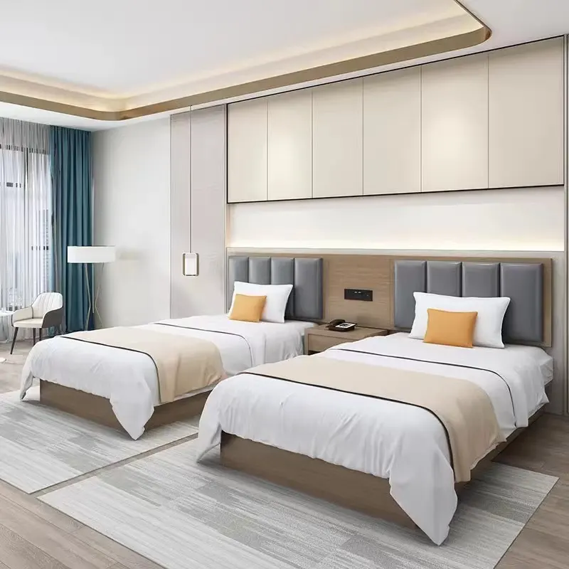 Set furnitur kamar tidur hotel berperingkat 5 bintang furnitur buatan khusus hotel Untuk furnitur kamar tidur Hayatt Regency hotel