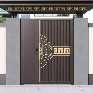 שער נדנדה מודרני מאלומיניום עם פתיחה אוטומטית, עמיד וידידותי לסביבה לשימוש חיצוני בוילות וחצרות - Product Image 2