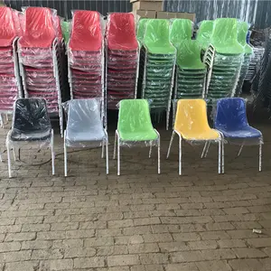 Großhandel Schul möbel Kunststoff pp Shell Klassen zimmer Stühle mit Schreib block und Tische Set Student Schreibtisch für Kinder College