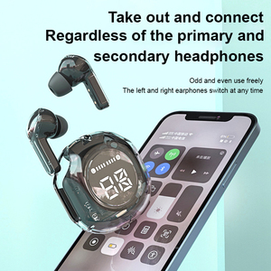 Tai nghe không dây trong suốt giảm tiếng ồn trò chơi Tai nghe <span class=keywords><strong>bluetooth</strong></span> 5.3 tai nghe với đèn thở - Product Image 5