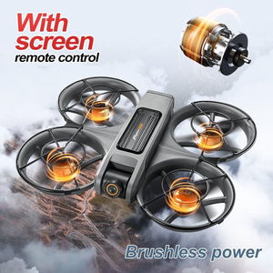 โดรนสำหรับผู้เริ่มต้น กล้อง FPV HD มอเตอร์แบบไร้แปรงถ่าน ระบบหลบหลีกสิ่งกีดขวาง โดรนแบบพับได้ พร้อมหน้าจอ LED ควบคุม - Product Image 5