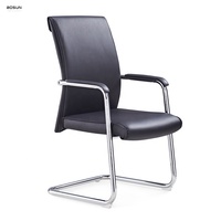 Chaise de bureau de direction en cuir PU, chaise de salle d'attente, chaise pivotante pour manager, chaise d'invité