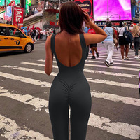 GIMILY oem personnalisé Slim Fit une pièce femmes combishorts bodysuits Sexy dos nu serré et hanche levage mode combinaison