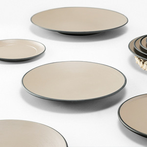 Assiette ronde en mélamine, couleur unie, durable, compatible micro-ondes, pour hôtel, buffet, fête - Product Image 2