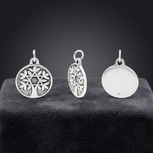 จี้เงินแท้ 925 ลายฉลุต้นไม้แห่งชีวิตแบบวินเทจ - Product Image 3